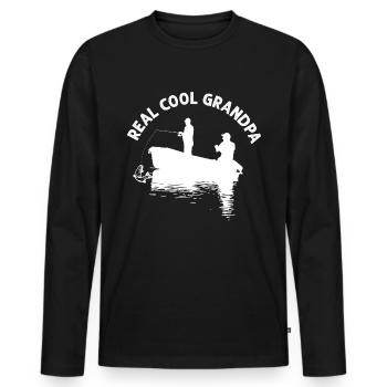 Grand-père vraiment cool - - T-shirt manches longues Premium bio Homme - noir - Devant - Nico (187cm)