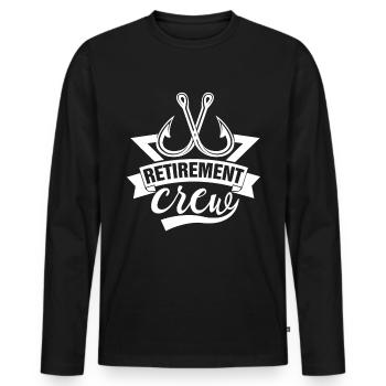Ruhestand Crew - - Männer Premium Bio Langarmshirt - Schwarz - Vorne - Nico (187cm)