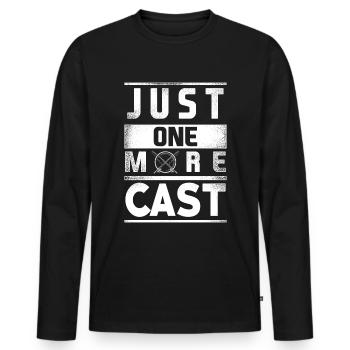 Nur noch ein Wurf - - Männer Premium Bio Langarmshirt - Schwarz - Vorne - Nico (187cm)
