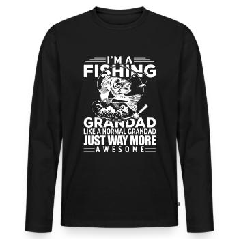 I'm a fishing grandfather like a normal grandfather - Men's Premium Organic Long Sleeve Shirt - black - Front - Nico (187cm)