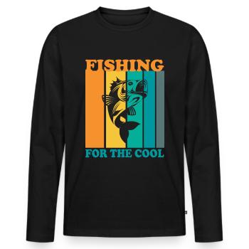 Pêche aux plus cool - - T-shirt manches longues Premium bio Homme - noir - Devant - Nico (187cm)