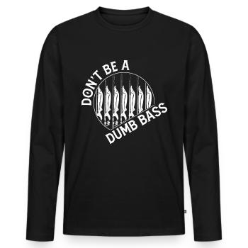 Ne sois pas un perchoir stupide 2 - - T-shirt manches longues Premium bio Homme - noir - Devant - Nico (187cm)