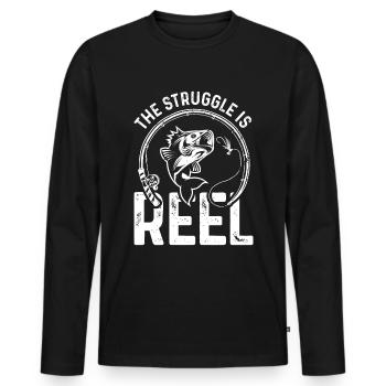 The fight is the role - Men's Premium Organic Long Sleeve Shirt - black - Front - Nico (187cm)