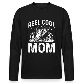 Roll Cool Mom - Men's Premium Organic Long Sleeve Shirt - black - Front - Nico (187cm)