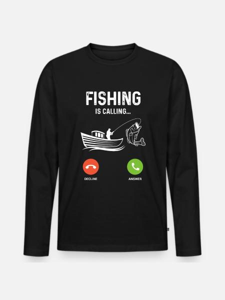 Fishing is a profession - Men's Premium Organic Long Sleeve Shirt - black