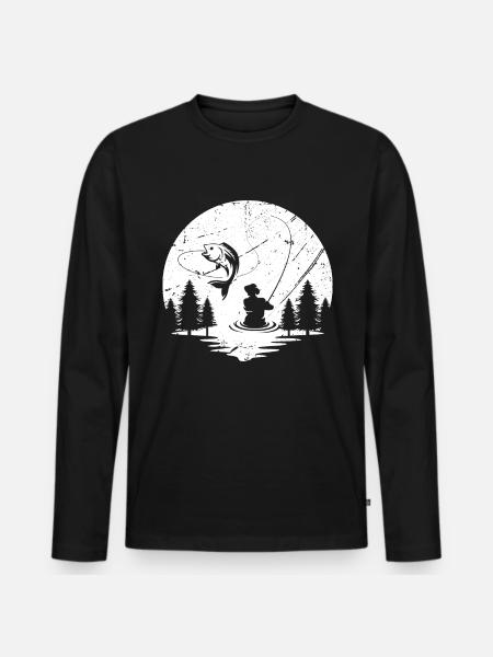 Pêche - T-shirt manches longues Premium bio Homme - noir