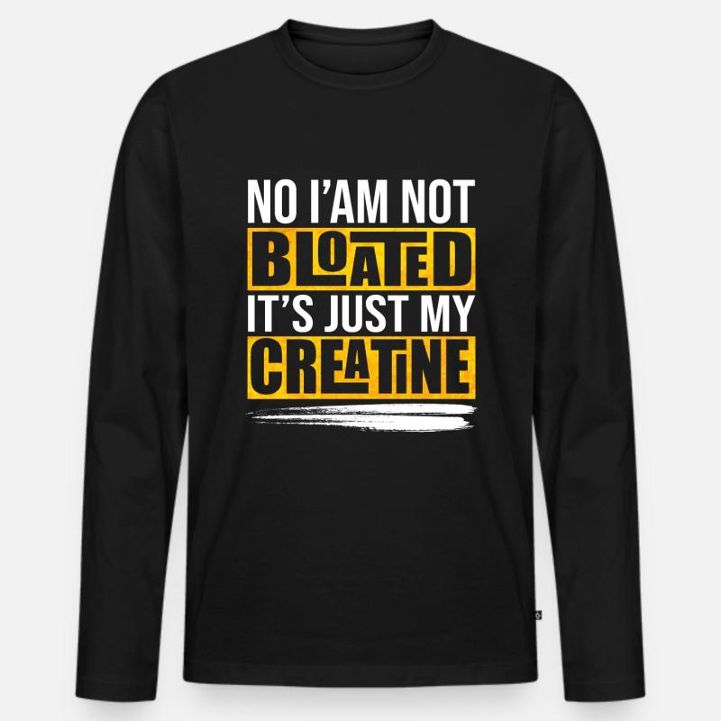 Kreatin Motivation - Männer Premium Bio Langarmshirt - Schwarz