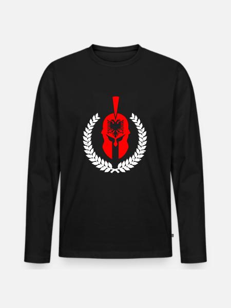 Albanien Illyrian Autochthonous Albaner Kosovo - Männer Premium Bio Langarmshirt - Schwarz