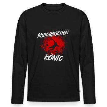 Blutgrätschen-König Verteidiger Defensiv Grätsche - Männer Premium Bio Langarmshirt - Schwarz - Vorne - Nico (187cm)