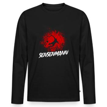 Défenseur Straddle Grim Reaper Defender - T-shirt manches longues Premium bio Homme - noir - Devant - Nico (187cm)