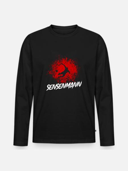 Défenseur Straddle Grim Reaper Defender - T-shirt manches longues Premium bio Homme - noir