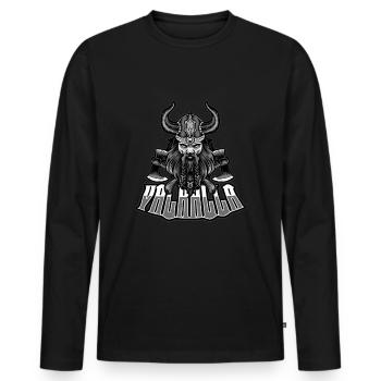 Vikings Valhalla Wiking cadeau nordique - T-shirt manches longues Premium bio Homme - noir - Devant - Nico (187cm)