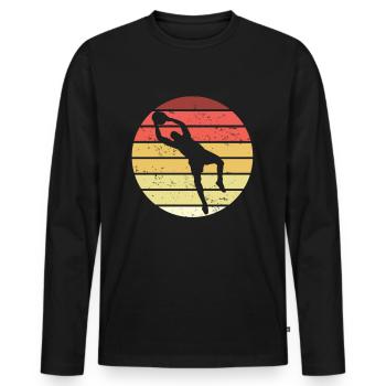 Torwart Fußball Handball Torhüter Goalkeeper - Männer Premium Bio Langarmshirt - Schwarz - Vorne - Nico (187cm)