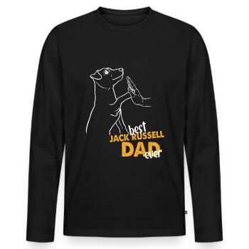 Best Jack Russell Dad Ever Jack Russell Papa - Männer Premium Bio Langarmshirt - Schwarz - Vorne - Nico (187cm)