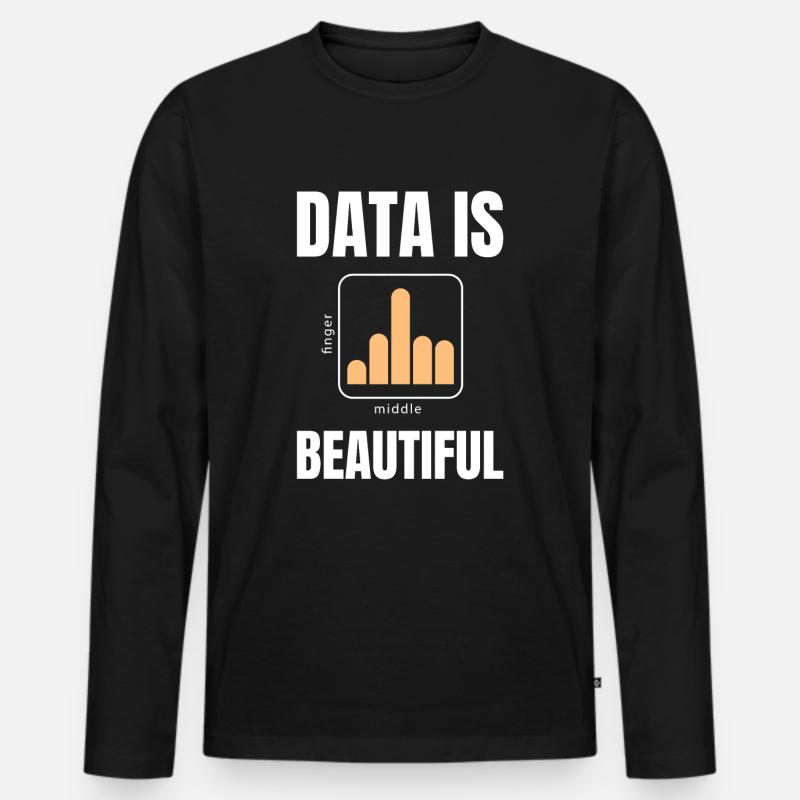 Daten Deep Learning KI Nerd Big Data Is Beautiful Männer Premium Bio Langarmshirt