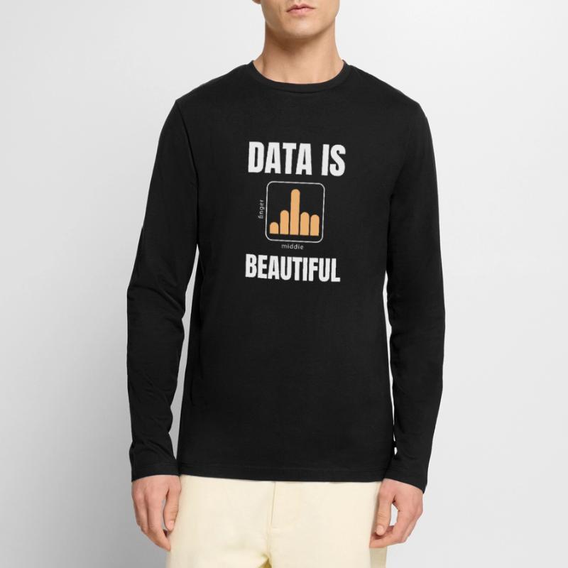 Daten Deep Learning KI Nerd Big Data Is Beautiful Männer Premium Bio Langarmshirt