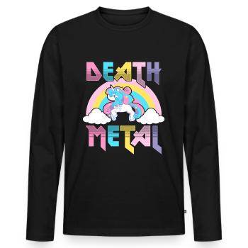 Death metal - T-shirt manches longues Premium bio Homme - noir - Devant - Nico (187cm)