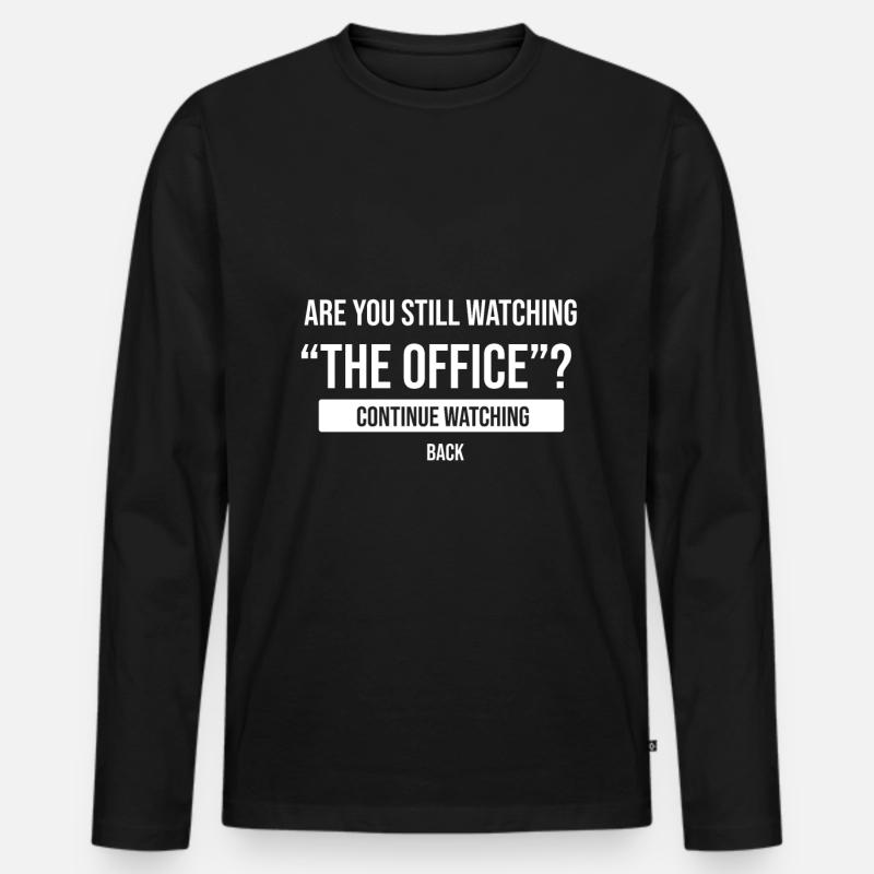 Das Büro - Männer Premium Bio Langarmshirt - Schwarz