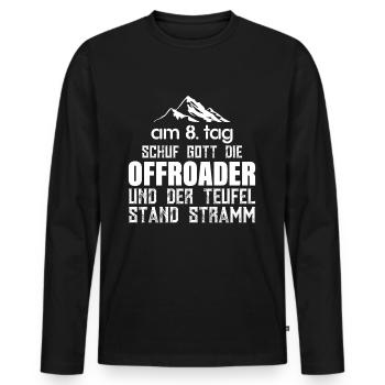 Geländewagen Offroad Allradantrieb Reisefahrzeug - Männer Premium Bio Langarmshirt - Schwarz - Vorne - Nico (187cm)