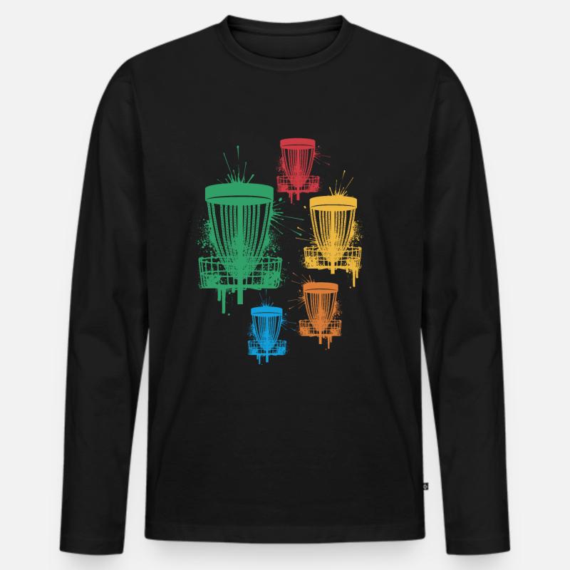 Discgolf Sport Disc Golf Kinder Discgolfer - Männer Premium Bio Langarmshirt - Schwarz