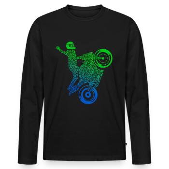 Super Sports Moto Rider Garçons Machine De Course - T-shirt manches longues Premium bio Homme - noir - Devant - Nico (187cm)