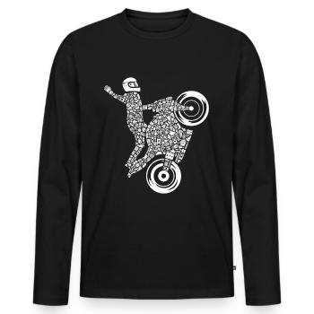 Super Sports Motorcycle Rider Men's Racing Machine - Men's Premium Organic Long Sleeve Shirt - black - Front - Nico (187cm)