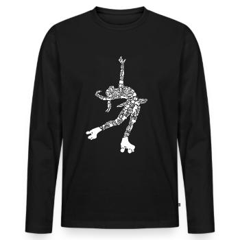 Roller Skates Kids Roller Skates Roller Skates Women - Men's Premium Organic Long Sleeve Shirt - black - Front - Nico (187cm)
