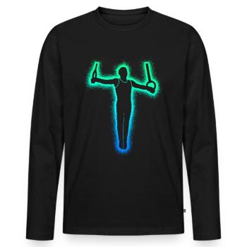 Turner Gymnastik Ringeturnen Herren Jungen Turnen - Männer Premium Bio Langarmshirt - Schwarz - Vorne - Nico (187cm)