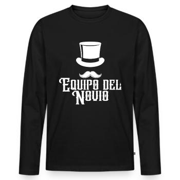 Equipo Del Novio Groom's Team Wedding Groomsmen - Men's Premium Organic Long Sleeve Shirt - black - Front - Nico (187cm)