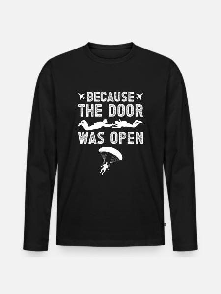 Skydive Parachutist Paragliding Gleitschirm - Men's Premium Organic Long Sleeve Shirt - black