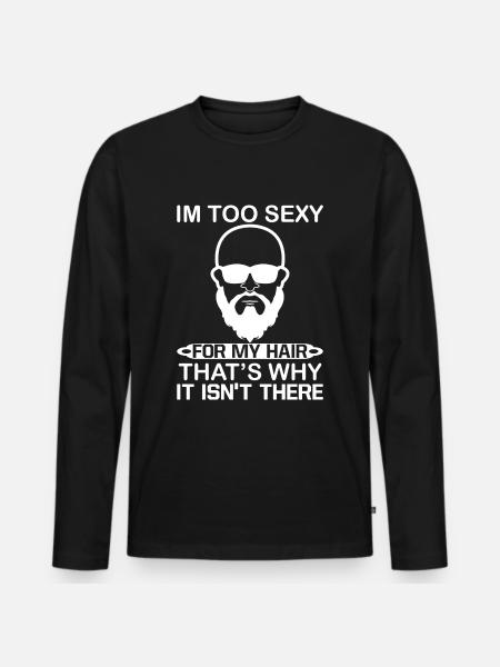 Bald head - Men's Premium Organic Long Sleeve Shirt - black