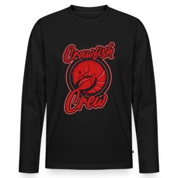 Crawfish Cajun & Crawfish Lobster Cooking - Men's Premium Organic Long Sleeve Shirt - black - Front - Nico (187cm)