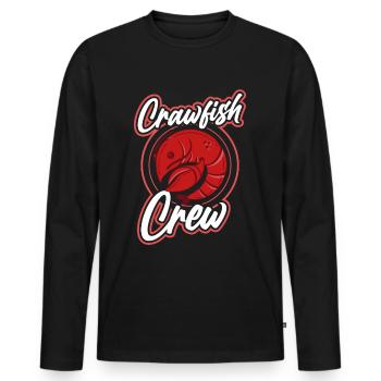 Crawfish Cajun & Crawfish Lobster Cooking - Men's Premium Organic Long Sleeve Shirt - black - Front - Nico (187cm)