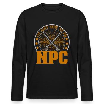 Live Action Role-playing game Larp Larper Fantasy - Men's Premium Organic Long Sleeve Shirt - black - Front - Nico (187cm)