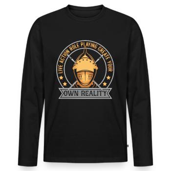 Live Action Role-playing game Larp Larper Fantasy - Men's Premium Organic Long Sleeve Shirt - black - Front - Nico (187cm)
