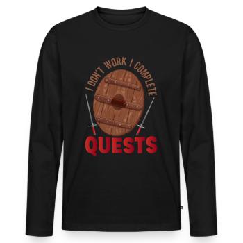 Live Action Role-playing game Larp Larper Fantasy - Men's Premium Organic Long Sleeve Shirt - black - Front - Nico (187cm)