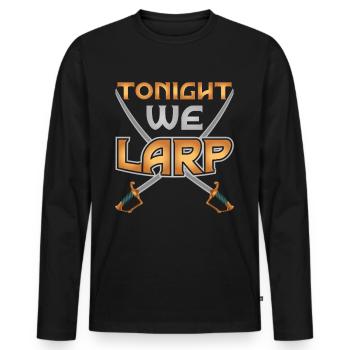 Live Action Role-playing game Larp Larper Fantasy - Men's Premium Organic Long Sleeve Shirt - black - Front - Nico (187cm)