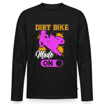 Motocross - T-shirt manches longues Premium bio Homme - noir - Devant - Nico (187cm)