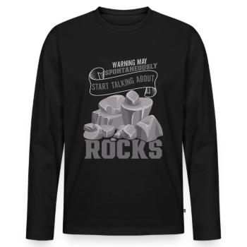 Geology - Men's Premium Organic Long Sleeve Shirt - black - Front - Nico (187cm)