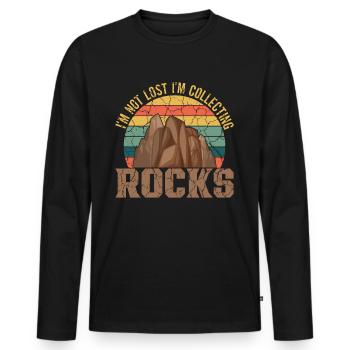 Geology Professor Geologist Geology Student - Men's Premium Organic Long Sleeve Shirt - black - Front - Nico (187cm)
