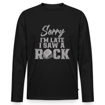 Geology Professor Geologist Geology Student - Men's Premium Organic Long Sleeve Shirt - black - Front - Nico (187cm)