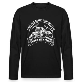Geology Student Geologist Geology Student - Men's Premium Organic Long Sleeve Shirt - black - Front - Nico (187cm)