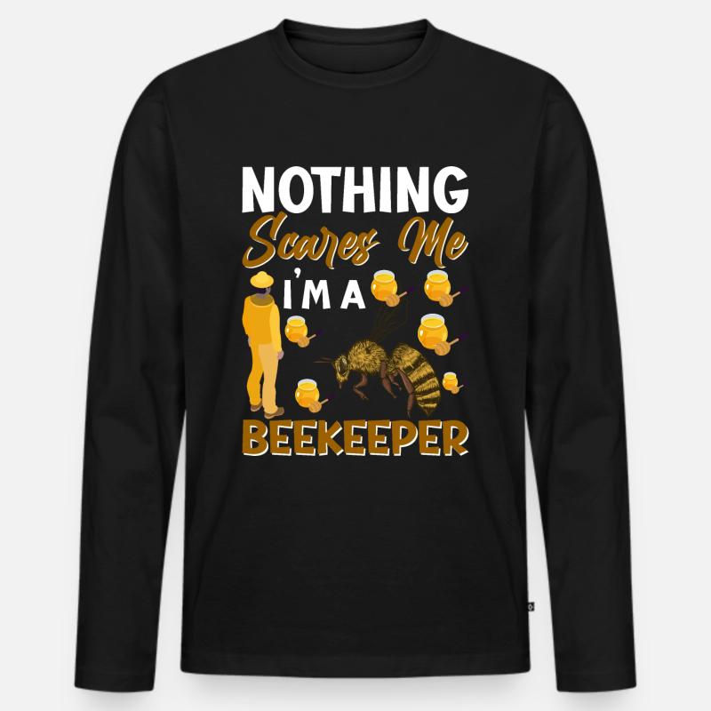 Imker - Männer Premium Bio Langarmshirt - Schwarz