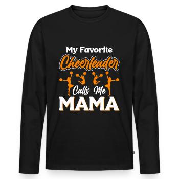 Cheerleading Team Cheerleader Entraîneur - T-shirt manches longues Premium bio Homme - noir - Devant - Nico (187cm)
