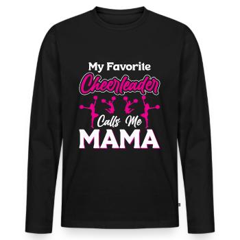 Cheerleading Team Cheerleader Entraîneur - T-shirt manches longues Premium bio Homme - noir - Devant - Nico (187cm)
