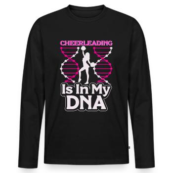 Cheerleading Team Cheerleader Entraîneur - T-shirt manches longues Premium bio Homme - noir - Devant - Nico (187cm)