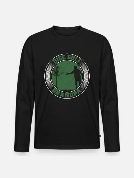 Frisbee - Men's Premium Organic Long Sleeve Shirt - black