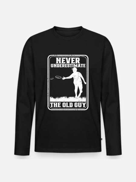 Frisbee Player - Men's Premium Organic Long Sleeve Shirt - black