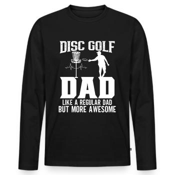 Frisbee Player Disc Golf Frisbee Competition - T-shirt manches longues Premium bio Homme - noir - Devant - Nico (187cm)