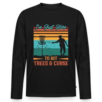 Frisbee Player Disc Golf Frisbee Competition - T-shirt manches longues Premium bio Homme - noir - Devant - Nico (187cm)